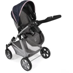 BAYER CHIC 2000 Kombi Poppenwagen NELE Gemêleerd Marine Grijs -Jollein Winkel bayer chic 2000 kombi poppenwagen nele gemeleerd marine grijs a320886 4