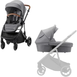 Britax Römer Kinderwagen St Rider M Inclusief Regenhoes Elephant Grijs