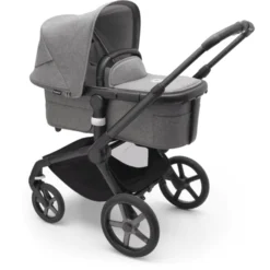 Bugaboo Combi Kinderwagen Fox 5 Met Accessoires Black /Grey Melange -Jollein Winkel bugaboo combi kinderwagen fox 5 met accessoires black grey melange a416759 3