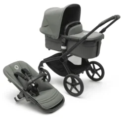 Bugaboo Combi Kinderwagen Fox 5 Met Toebehoren Black / Forest Green -Jollein Winkel bugaboo combi kinderwagen fox 5 met toebehoren black forest green a416758 2