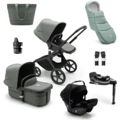 Bugaboo Combi Kinderwagen Fox 5 Startset Black / Forest Green