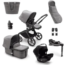 Bugaboo Combi Kinderwagen Fox 5 Startset Black /Grey Melange