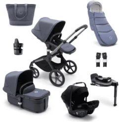 Bugaboo Combi Kinderwagen Fox 5 Startset Graphite/Stormy Blue