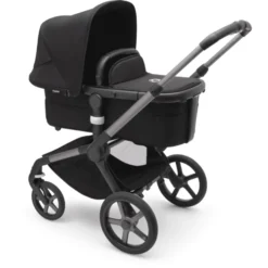 Bugaboo Kinderwagen Fox 5 Met Reiswieg En Zitje Grafiet/ Mid Night Black -Jollein Winkel bugaboo kinderwagen fox 5 met reiswieg en zitje grafiet mid night black a409946 2