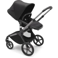 Bugaboo Kinderwagen Fox 5 Met Reiswieg En Zitje Grafiet/ Mid Night Black -Jollein Winkel bugaboo kinderwagen fox 5 met reiswieg en zitje grafiet mid night black a409946 3