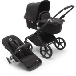 Bugaboo Kinderwagen Fox Cub Met Reiswieg En Zitje Black /. Mid Night Black