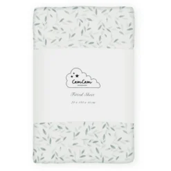 Cam Cam Copenhagen Cam Cam® COPENHAGEN Hoeslaken 70 X 140 Cm Green Leaves