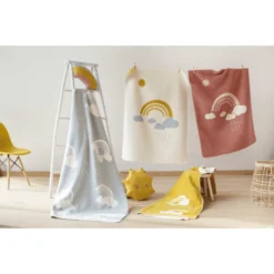 DAVID FUSSENEGGER Deken Regenboog Ruw Wit -Jollein Winkel david fussenegger deken regenboog ruw wit a312306 2