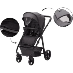 Fill Kinderwagen Set Panther Donkergrijs Melange -Jollein Winkel fill kinderwagen set panther donkergrijs melange a267519 2