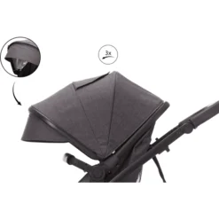 Fill Kinderwagen Set Panther Donkergrijs Melange -Jollein Winkel fill kinderwagen set panther donkergrijs melange a267519 4