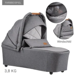 GESSLEIN FX4 Life Combi Kinderwagen, Gevlekt Grijs / Sterren -Jollein Winkel gesslein fx4 life combi kinderwagen gevlekt grijs sterren a378974 3