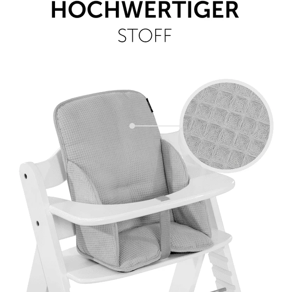 Hauck Kinderstoelkussen Alpha Cosy Select Waffle Piqué Grijs 4 Hauck Kinderstoelkussen Alpha Cosy Select Waffle Piqué Grijs - Afbeelding 4