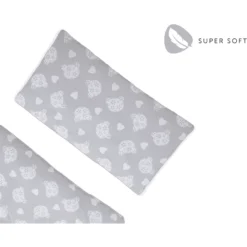 Hauck Kinderstoelkussen Deluxe Teddy Grey -Jollein Winkel hauck kinderstoelkussen deluxe teddy grey a255176 3