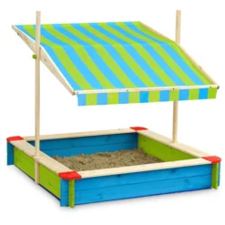 John® Zandbak Gekleurd Met Dak Groen/blauw -Jollein Winkel john zandbak gekleurd met dak groen blauw a317710 3