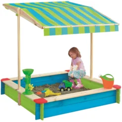 John® Zandbak Gekleurd Met Dak Groen/blauw -Jollein Winkel john zandbak gekleurd met dak groen blauw a317710 4