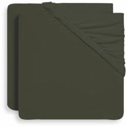 Jollein Hoeslaken Cradle Jersey 40/50x80/90cm Pack Of 2 Leaf Green
