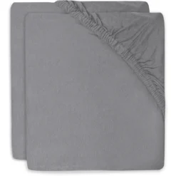 Jollein Hoeslaken Cradle Jersey 40/50x80/90cm Pack Of 2 Storm Grey