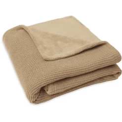 Jollein Knuffeldeken Wiegdeken 75x100cm Basic Gebreid Biscuit/Fleece -Jollein Winkel jollein knuffeldeken wiegdeken 75x100cm basic gebreid biscuit fleece a384703 4