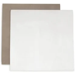 Jollein Set Van 2 Bamboe Katoenen Gaasluiers 115x115cm Biscuit/Ivory