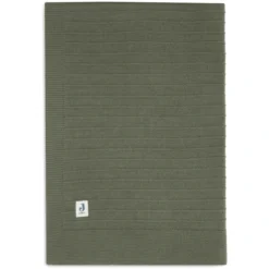 Jollein Wiegdeken 75x100cm Zuiver Gebreid Blad Green GOTS