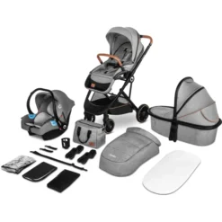 Lionelo Kinderwagen Riya 3 In 1 Grijs Stone