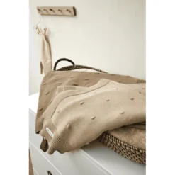 MEYCO Babydeken Klein Mini Knots Sand 75 X 100 Cm -Jollein Winkel meyco babydeken klein mini knots sand 75 x 100 cm a388565 4