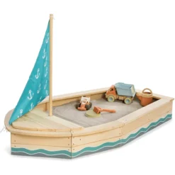 MUDDY BUDDY Zandbak "Anchor Lover" Naturel- Petrol Blauw -Jollein Winkel muddy buddy zandbak anchor lover naturel petrol blauw a412345 3