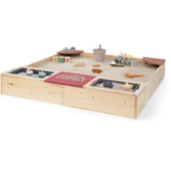 MUDDY BUDDY Zandbak "Beach Rebel" Naturel Poederroze -Jollein Winkel muddy buddy zandbak beach rebel naturel poederroze a412387 3