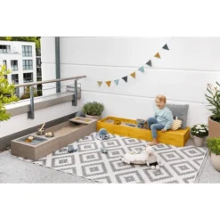 MUDDY BUDDY Zandbak "Flexy Style " Warm Grijs-oker -Jollein Winkel muddy buddy zandbak flexy style warm grijs oker a412733 4