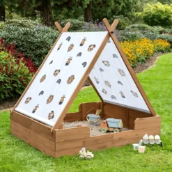 MUDDY BUDDY Zandbak Met Tent "Safari Seeker" Cacaobruin -Jollein Winkel muddy buddy zandbak met tent safari seeker cacaobruin a412549 1