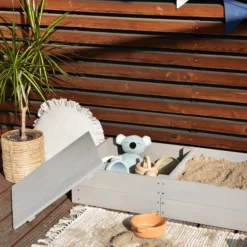 MUDDY BUDDY Zandbak "Space Saver" Warm Grijs -Jollein Winkel muddy buddy zandbak space saver warm grijs a412568 4