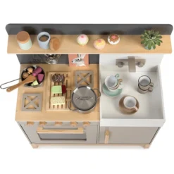 MUSTERKIND ® Speelkeuken Linum Warm Grijs/natuur -Jollein Winkel musterkind speelkeuken linum warm grijs natuur a295949 4