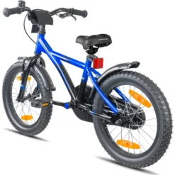 PROMETHEUS BICYCLES ® Kinderfiets 16", Blauw Zwart Met Zijwieltjes -Jollein Winkel prometheus bicycles kinderfiets 16 blauw zwart met zijwieltjes a376639 2