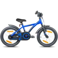PROMETHEUS BICYCLES ® Kinderfiets 16", Blauw Zwart Met Zijwieltjes -Jollein Winkel prometheus bicycles kinderfiets 16 blauw zwart met zijwieltjes a376639 3