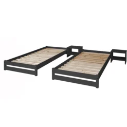 TiCAA Stapelligstoel Nadine 90 X 200 Cm Grenen Antraciet -Jollein Winkel ticaa stapelligstoel nadine 90 x 200 cm grenen antraciet a327489 2