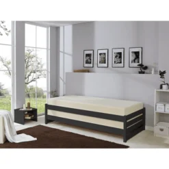 TiCAA Stapelligstoel Nadine 90 X 200 Cm Grenen Antraciet -Jollein Winkel ticaa stapelligstoel nadine 90 x 200 cm grenen antraciet a327489 4