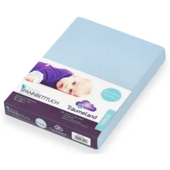 Träumeland Hoeslaken Tencel Lichtblauw 60x120 Cm + 70x140 Cm + 70x140 Cm