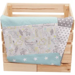 Ullenboom Babydeken & Comfort Deken 70x100 Cm Safari Pepermunt -Jollein Winkel ullenboom babydeken amp comfort deken 70x100 cm safari pepermunt a300749 4