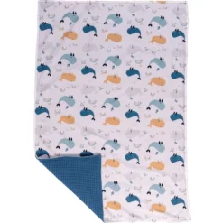 Ullenboom Babydeken Wafelpiqué Blauwe Walvissen 70x100 Cm -Jollein Winkel ullenboom babydeken wafelpique blauwe walvissen 70x100 cm a363011 3